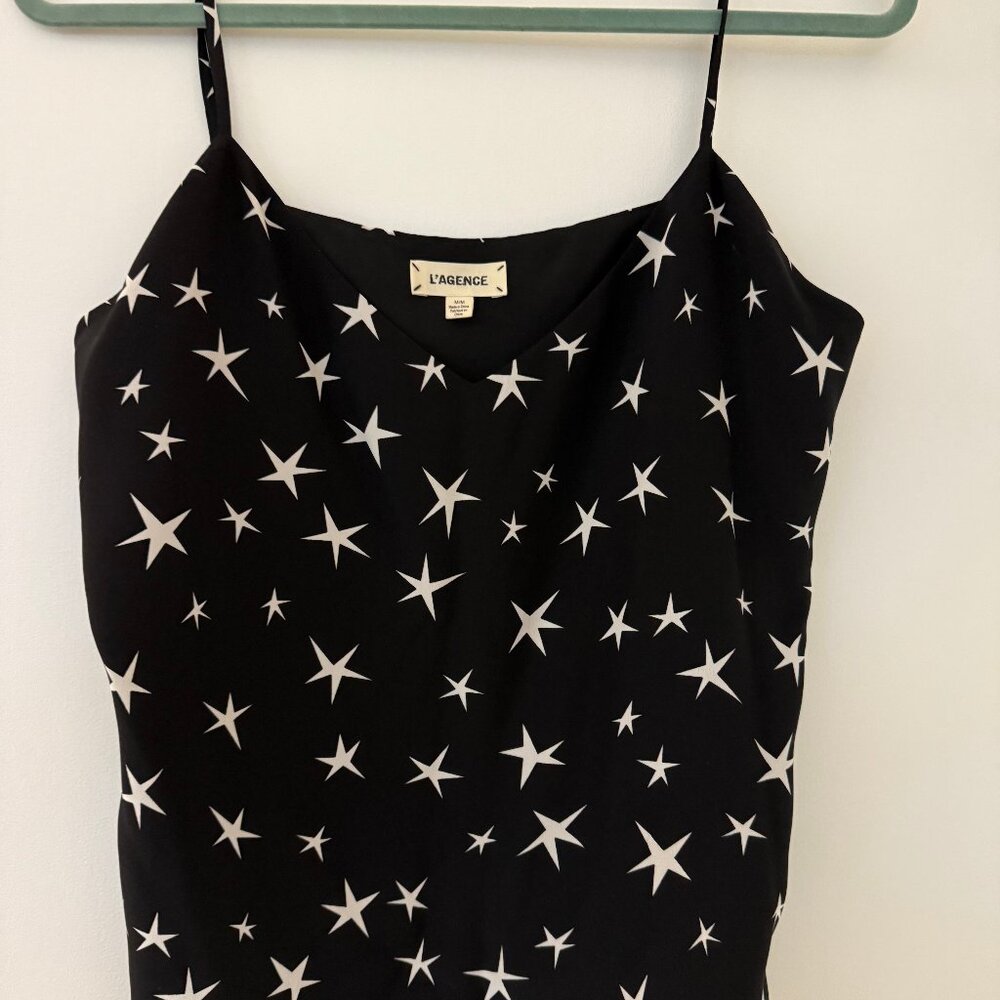 L'AGENCE Black and White Star Camisole
